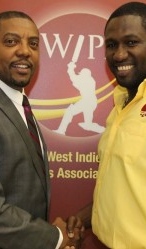 WIPA President & CEO Wavell HIinds with WICB President Dave Cameron