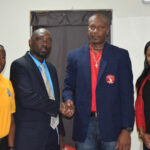 From Left to Right WIPA Member Miss Shakera Selman, SVGCC Director Mr Nigel Scott, WIPA Vice President Mr Nixon McLean and WIPA Member Miss Merissa Aguilleria