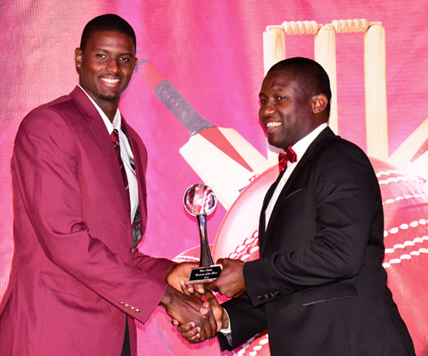 Jason Holder collecting for Regional Team of the Year