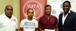 Liam Sebastien, Vishaul Singh, Leon Johnson (Guyana Jaguars Captain), Wavell Hinds h